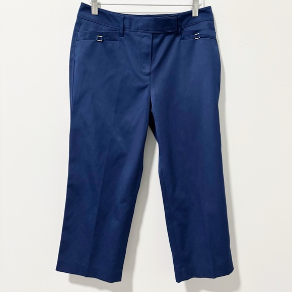 Zac & Rachel Pants - Zac & Rachel Cropped Capri Pants Womens Size 6 Stellar Blue Pocket Stretch